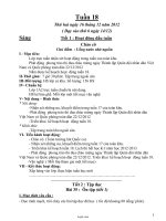 Kế hoạch giảng dạy các môn lớp 4 - Tuần 18 năm 2012