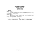 Đề kiểm tra học kì II môn Ngữ văn 10