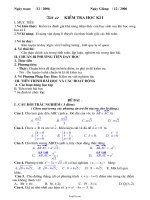 Giáo án Đại số 10 NC tiết 42: Kiểm tra học kì I