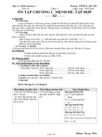 Giáo án Đại số 10 CB tiết 10: Ôn tập chương I: Mệnh đề. Tập hợp