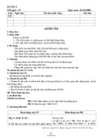 Giáo án Đại số và giải tích 11 cơ bản tuần 5, 6, 7, 8