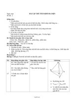 Giáo án Hình học 12 chuẩn: Bài tập thể tích khối đa diện