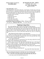 Đề thi kiểm tra học kì I – Khối 5 năm học: 2011 – 2012 môn: Tiếng Việt (phần đọc)