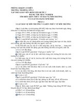 Bài dự thi trắc nghiệm tìm hiểu kiến thức về bảo vệ môi trường và luật đa dạng sinh học