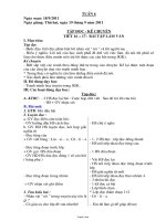 Giáo án các môn lớp 4 (chuẩn kiến thức) - Tuần 6 (buổi sáng)