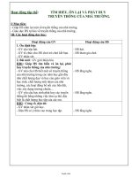 Giáo án Hoạt động tập thể 4 tuần 8: Tìm hiểu, ôn lại và phát huy truyền thống của nhà trường