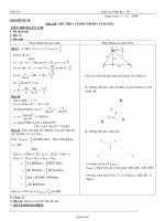Giáo án Hình học 10 nâng cao tiết 24: Hệ thức lượng trong tam giác