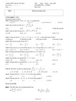 Bài kiểm tra 45 phút lớp 10 môn: Toán Đại số