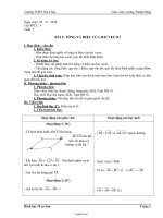 Giáo án Hình học 10 cơ bản tiết 5: Tổng và hiệu của hai vectơ (tiết 2)