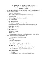 Giáo án nhánh 1 Chủ đề Nước và các hiện tượng tự nhiên