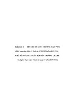 Giáo án tuần 1- Chủ đề trường mầm non