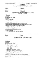 Giáo án các môn khối 4 - Trường tiểu học Quang Trung - Tuần 21