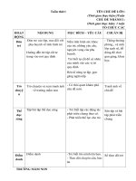 Giáo án 3-4 tuổi chủ đề 