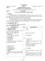 Giáo án Lớp 4 - Tuần 27 - Năm học 2011-2012 (Chuẩn kiến thức 3 cột)