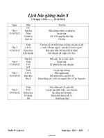 Giáo án các môn học lớp 4, kì I - Tuần 8