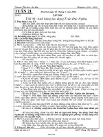 Giáo án Lớp 4 - Tuần 21 - Năm học 2011-2012 - Nông Thị Huyên