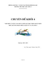 Chuyên đề Đổi mới và nâng cao chất lượng dạy học theo chuẩn kiến thức kĩ năng phân môn luyện từ và câu lớp 4