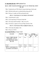 Nội dung ôn tập và ma trận đề môn Sử HK2 NH 2017-2018