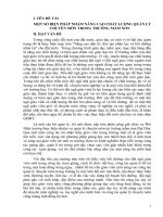 một số biện pháp nhằm nâng cao chất lượng quản lư chuyên môn trong trường mầm non 