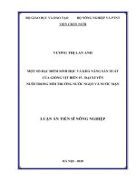 Luận án tiến sĩ một số đặc điểm sinh học và khả năng sản xuất của vịt biển 15   đại xuyên nuôi trong môi trường nước