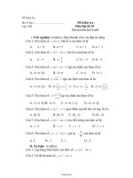 Đề Kiểm tra lớp 10 Môn Đại Số 10