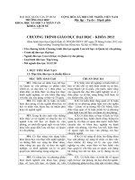 CHƯƠNG TRÌNH GIÁO DỤC ĐẠI HỌC  - Tên chương trình: Chương trình đào tạo ngành Lưu trữ học và Quản trị văn phòng - Trình độ đào tạo: Đại học