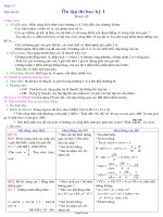 Giáo án Hình học 10 CB 4 cột tiết 18 + 21: Ôn tập thi học kỳ I