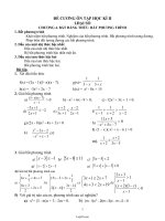 Đề cương ôn tập học kì II Toán lớp 10