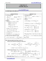 Bài tập Giới hạn - Đại số 11