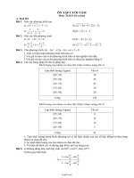 Ôn tập cuối năm môn: Toán 10 cơ bản