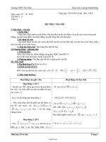 Giáo án Hình học 10 cơ bản tiết 11: Hệ trục tọa độ (tiết 2)