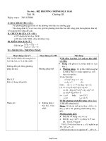 Giáo án Đại số 10 nâng cao tiết 38: Hệ phương trình bậc hai