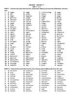 Đề cương ôn tập kiểm tra giữa HK1 (2019 - 2020) - khối 11