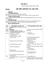 Thiết kế bài dạy môn học lớp 4 - Tuần 1 năm 2008