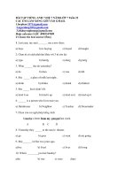 Nội dung học Online (Bài tập Tiếng Anh 7 