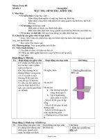 Giáo án Hình học 12 nâng cao: Mặt trụ, hình trụ, khối trụ