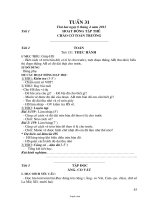 Giáo án lớp 4 - Tuần 31 năm 2013