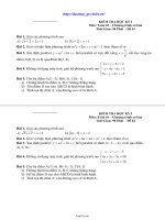 Đề tham khảo thi học kỳ I môn: Toán khối 10 (Đề 10)