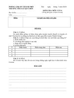 ĐỀ KIỂM TRA VĂN 6