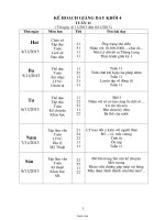 Giáo án các môn học lớp 4 - Tuần dạy học 11 (chi tiết)