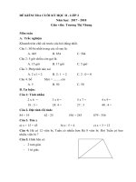 Đề kiểm tra cuối học kì II - Môn Toán - Lớp 2C