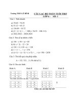 ĐỀ TOÁN TUỔI THƠ LỚP 6 - SỐ 1