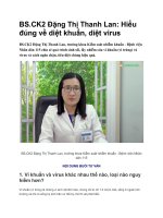 Hiểu đúng về diệt khuẩn, diệt virut! Hiểu đúng về diệt khuẩn, diệt vi rút!