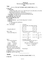 Bài soạn môn học khối 4 - Tuần 34 năm học 2012