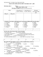 NỘI DUNG HỌC TẬP TẠI NHÀ CHO HỌC SINH KHỐI 9 TRONG ĐỢT NGHỈ PHÒNG CHỐNG LÂY NHIỄM BỆNH VIÊM ĐƯỜNG HÔ HẤP CẤP