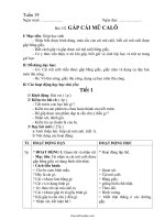 Giáo án lớp 1 môn Thủ công - Bài 15: Gấp cái mũ calô