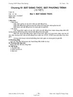 Giáo án Đại số CB 10 Bài 1: Bất đẳng thức