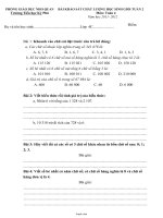 Bài khảo sát chất lượng học sinh giỏi tuần 2 môn: Toán 4