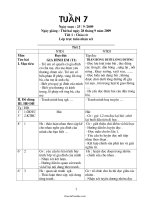 Giáo án lớp ghép lớp 1, lớp 3 năm 2009 - Tuần 7
