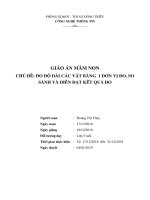 Đo độ dài các vật bằng 1 dơn vị đo so sánh và diễn đạt kết quả đo